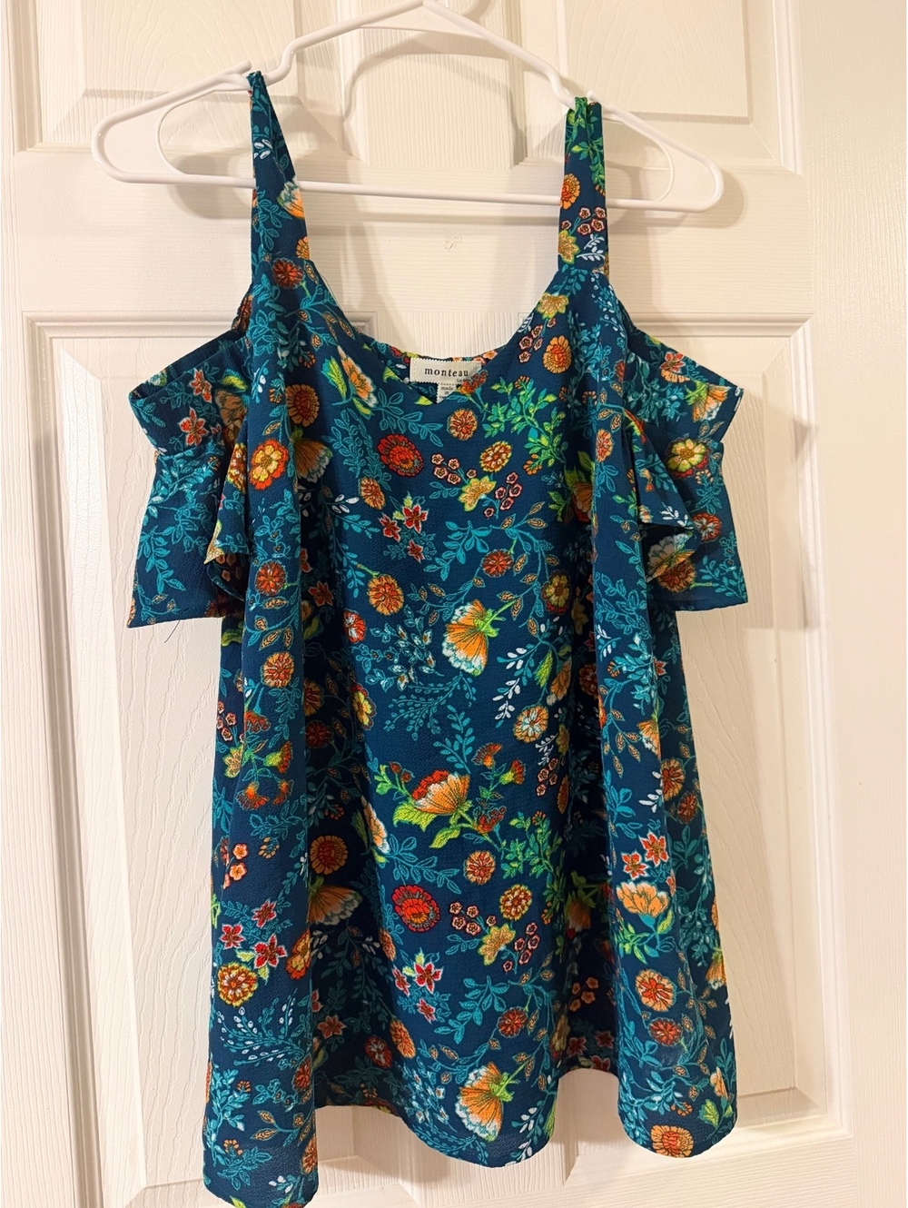 Monteau Floral Off Shoulder Blouse Size L